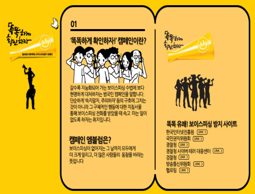갈수록 지능화되어 가능 보이스피싱 수법에 보다 현명하게 대처하자는 범국민캠페인인