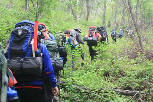 하루동안 22km에 달하는 험한 오대산 정상을 경유하는 등산로를 13시간동안 등반하는 등 굉장히 혹독한 훈련량으로 대원 본연의 모습을 보기위한 테스트이다. 
