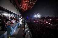 9일 강원도 평창올림픽스타디움에서 열린 평창동계올림픽 개막식에서 문재인 대통령이 개막을 선언하고 있다. 