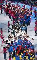 9일 스위스 로잔 보두아즈 아레나에서 열린 2020 로잔 동계청소년올림픽 개막식에서 대한민국 선수단이 입장하고 있다.