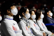 <p>&nbsp;베이징 동계올림픽 선수단 결단식이 25일 서울 송파구 올림픽홀에서 열렸다.</p>