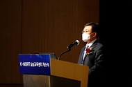 권덕철 보건복지부 장관이 11일 인천 연수구 연세대학교 국제캠퍼스에서 열린 ‘한국형 나이버트(K-NIBRT) 실습교육센터 개소식’에 참석해 축사하고 있다.