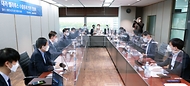 27일 서울 강남구 전략물자관리원 컨퍼런스홀에서 ‘대러시아·벨라루스 수출통제 관련 간담회’가 진행되고 있다.