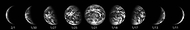 과학기술정보통신부와 한국항공우주연구원이 13일 다누리의 시운전운영기간 1개월 동안 다누리가 달 임무궤도(달 상공 약 100km) 상에서 달 표면을 고해상도카메라로 촬영한 사진을 공개했다. 다누리가 한달간 촬영한 지구 위상변화 사진. (출처=한국항공우주연구원)