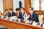 한덕수 국무총리가 12일 서울 종로구 정부서울청사에서 열린 ‘한·포르투갈 총리회담’에서 발언하고 있다.