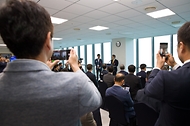 이종호 과학기술정보통신부 장관이 25일 전남 고흥군 나로우주센터에서 발언하고 있다.