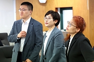 이스란 보건복지부 연금정책국장이 10일 서울 영등포구 소상공인연합회에서 열린 ‘상생의 연금개혁 추진을 위한 소상공인과의 간담회’를 주재하고 있다.