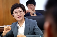 이스란 연금정책국장이 10일 서울 영등포구 소상공인연합회에서 열린 ‘상생의 연금개혁 추진을 위한 소상공인과의 간담회’에서 발언하고 있다.