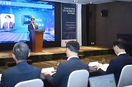 주영준 산업통상자원부 산업정책실장이 29일 서울 서초구 엘타워 멜론홀에서 열린 ‘반도체 첨단 패키징 선도기술개발을 위한 MOU 체결식’에서 인사말을 하고 있다.