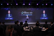 한덕수 국무총리가 20일 서울 중구 신라호텔에서 열린 ‘서울경제 미래컨퍼런스 2023’에 참석하고 있다.