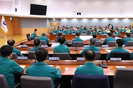 20일 서울 종로구 정부서울청사 별관에서 ‘2023 을지연습 사후 강평회의’가 진행되고 있다.