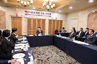 오기웅 중소벤처기업부 차관이 25일 서울 영등포 켄싱턴호텔 그리니치홀에서 열린 ‘혁신·여성기업 소통 간담회’에 참석해 발언하고 있다.