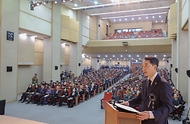 박민식 국가보훈부 장관이 24일 오전 서울시 동작구 국립서울현충원에서 열린 ‘故 채명신 명예회장 10주기 추도식’에 참석하여 추모사를 하고 있다.