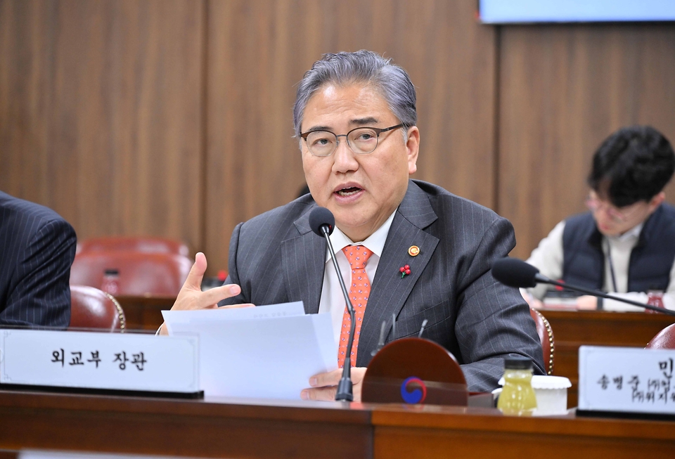 박진 외교부 장관이 27일 오후 서울 종로구 종로구 외교부 청사에서 열린 ‘제8차 공공외교위원회’에서 발언하고 있다.