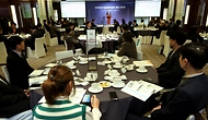 이기일 보건복지부 1차관이 24일 서울 웨스틴 조선 호텔에서 열린 ‘24일국민연금기금운용위원회 합동 연찬회’에서 주재하고 있다.