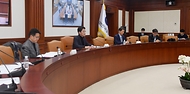 김윤상 기획재정부 차관이 1일 서울 종로구 정부서울청사에서 열린 ‘제3차 재정집행 점검회의’를 주재하고 있다. 