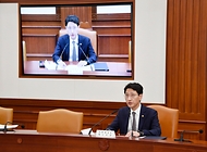 김윤상 기획재정부 2차관이 15일 서울 종로구 정부서울청사에서 열린 ‘제5차 재정집행 점검회의’에서 모두발언을 하고 있다. 