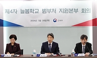 이주호 사회부총리 겸 교육부 장관이 28일 오전 정부서울청사에서 열린 ‘제4차 늘봄학교 범부처 지원본부 회의’에서 발언하고 있다.