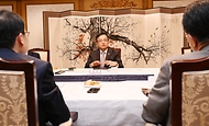 최상목 경제부총리 겸 기획재정부 장관이 4일 서울 종로구 정부서울청사에서 열린 ‘제1차 대외경제자문회의’에서 모두발언하고 있다.