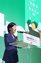 한화진 환경부 장관이 22일 인천 서구 소재 국립생물자원관에서 열린 ‘2024년 생물다양성의 날 기념행사’에 참석해 기념사를 하고 있다.