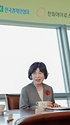 강정애 국가보훈부 장관이 7일 오전 서울시 영등포구 FKI타워에서 열린 히어로즈 패밀리 가족사진 우리, 함께 프로젝트 개시식 행사에 참석하여 인사말씀을 하고 있다. 