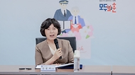 강정애 국가보훈부 장관이 24일 오전 서울시 용산구 서울지방보훈청에서 열린 국가보훈부-전국은행연합회 국가유공자 소원 들어주기 ‘이루어드림’ 업무협약식에 참석해 인사말을 하고 있다.