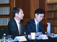 안덕근 산업통상자원부 장관이 26일(현지시간) 미국 워싱턴 D.C. 상무부에서 열린 ‘제1차 한·미·일 산업장관회의’에서 인사말을 하고 있다.