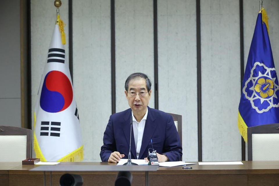 한덕수 국무총리가 18일 정부세종청사에서 열린 ‘제42회 국정현안관계장관회의’에서 발언하고 있다. 