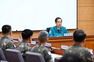 한덕수 국무총리가 31일 서울 종로구 정부서울청사 별관에서 열린 ‘2024 을지연습 준비 보고 회의’에서 발언하고 있다.