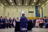  이재명 대통령이 4일 대전컨벤션센터에서 열린 '충청에서 듣다, 충청 타운홀 미팅'에서 발언하고 있다.