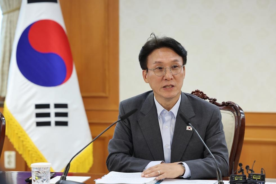 김민석 국무총리가 5일 세종대로 정부서울청사에서 열린 제7차 바이오헬스혁신위원회를 참석, 모두발언을 하고 있다.