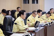 이재명 대통령이 18일 서울 용산 대통령실 청사에서 열린 을지 국가안전보장회의(NSC)를 주재하고 있다.