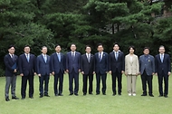 김민석 국무총리가 7일 삼청동 총리서울공관에서 열린 고위 당정 협의회에서 발언을 하고 있다.
