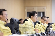 이재명 대통령이 18일 서울 용산 대통령실 청사에서 을지국가안전보장회의(NSC)를 주재하고 있다.
