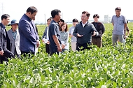 이승돈 농촌진흥청장이 9월 22일 전북특별자치도 김제시 죽산면 논콩 생산단지와 충북 음성군 생극면에 있는 버섯재배 농업회사법인을 차례로 방문해 작황을 점검하고, 현장 농업인과 소통했다. 