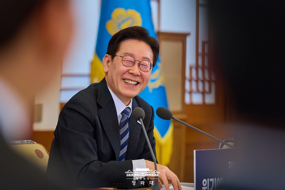 이재명 대통령이 3월 18일 청와대에서 열린 자본시장 안정과 정상화 간담회에서 발언하고 있다.