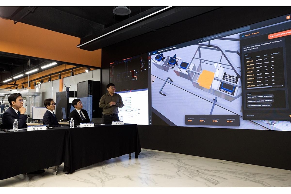 배경훈 부총리 겸 과학기술정보통신부 장관이 3월 23일 대전광역시 유성구 KAIST에서 열린 '피지컬 AI 기업간담회' 에서 발언하고 있다.