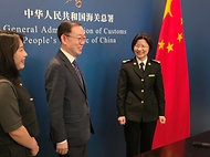 이명구 관세청장이 3월 19일(현지 시각) 중국 베이징 소재 중국해관 박물관에서 중국 해관총서와 함께 '제20차 한-중 관세청장 회의'를 개최하고 있다.