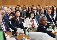 주요 20개국(G20) 재무장관회의 참석차 미국 워싱턴D.C.를 방문 중인 구윤철 부총리 겸 재정경제부 장관이 4월 17일(현지 시간) 국제통회기금(IMF)에서 열린 국제통화기금위원회(IMFC) 회의에 참석하고 있다.