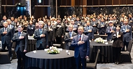 정성호 법무부 장관이 4월 24일 엘타워 7층 그랜드홀에서 대한변호사협회와 함께 제63회 '법의 날' 기념식을 개최하고 있다.