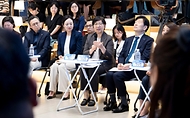 정은경 보건복지부 장관이 5월 15일 서울 성동구 KT&G 상상플래닛에서 한국사회복지협의회, 대한상공회의소, 사회복지공동모금회와 함께 '2026 사회공헌 포럼'을 개최하고 있다.