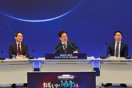 이재명 대통령이 6월 29일 청와대에서 열린 3대 메가프로젝트 국민보고회에서 발언하고 있다.