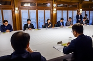 한성숙 국무총리가 9월 13일 서울 종로구 삼청동 국무총리 서울공관에서 열린 고위당정협의회에서 발언하고 있다.