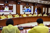 한성숙 국무총리가 9월 16일 서울 종로구 정부서울청사에서 열린 제23차 국가테러대책위원회 회의에서 발언하고 있다.