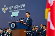 이재명 대통령이 10월 1일 충남 계룡대에서 열린 제78주년 국군의 날 기념행사에서 기념사를 하고 있다.