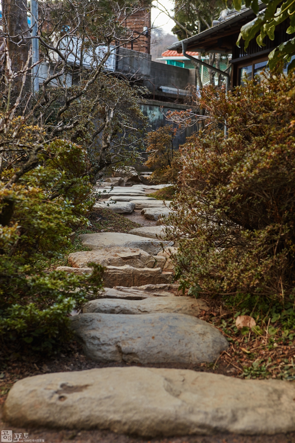 군산 신흥동에 위치한 히로쓰 가옥은 일제 강점기 군산지역의 유명한 포목상이었던 일본인 히로쓰가 건축한 2층의 전통 일본식 목조가옥이다. 히로쓰 가옥이 위치한 신흥동 일대는 일제 강점기 군산시내 유지들이 거주하던 부유층 거주 지역이었다. 히로쓰 가옥의 일본식 정원. <br/>  
<br/>
-대한민국 테마여행 10선 ‘시간여행’ : 군산<br/>  