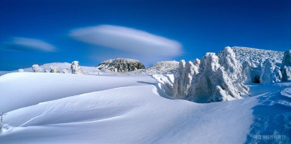제16회 국립공원사진공모전 최우수상
<한라산_한라 설산의 접시구름 / 고승찬>