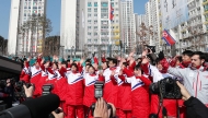 북한 선수 입촌식 사진 1