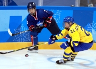 여자 아이스하키 조별예선 2차전 남북 단일팀 대 스웨덴 경기 사진 3