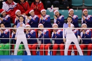여자 아이스하키 조별예선 2차전 남북 단일팀 대 스웨덴 경기 응원 모습 사진 15